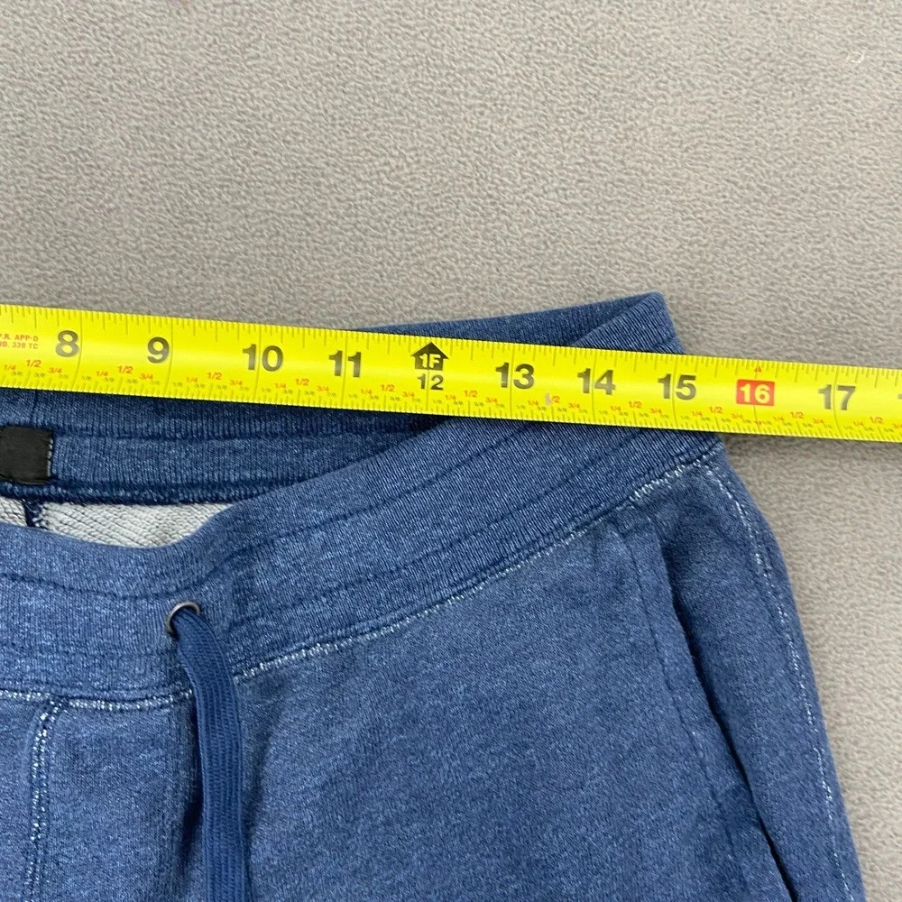 Uniqlo Sweatpants Men Large Heathered Blue French Terry Lined Tapered Leg Cotton